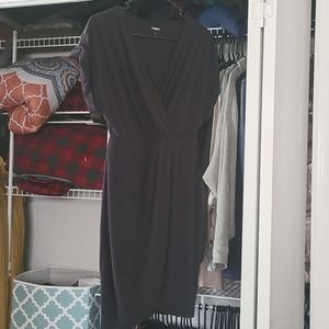 Express Charcoal Grey Wrap Dress